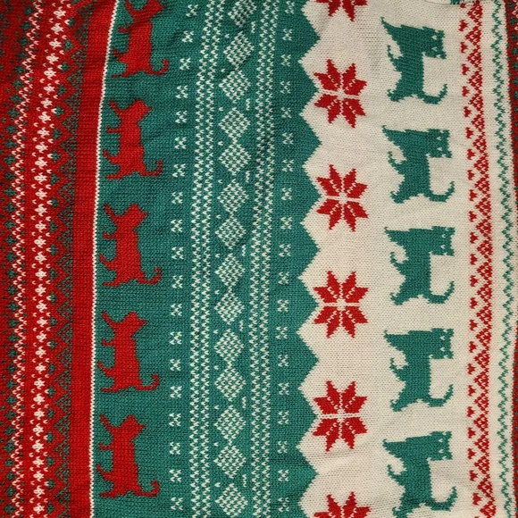 Cat In A Top Hat Soft & Cozy Festive Christmas Sweater 33 Degrees Unisex Large - Picture 13 of 16